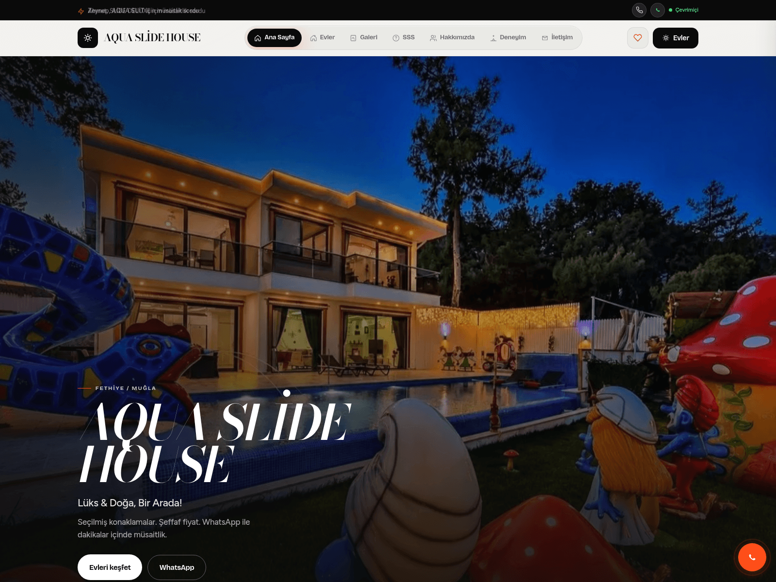 Screenshot of aquaslidehouse.com