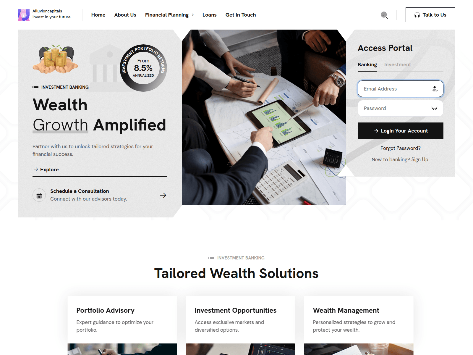 Screenshot of alluvioncapitals.com