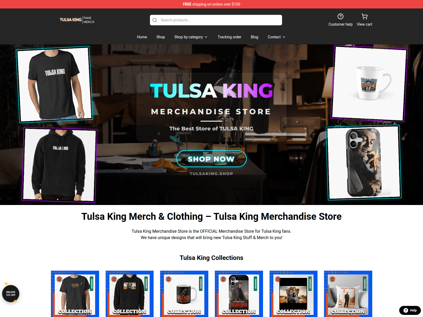 Screenshot of tulsaking.shop