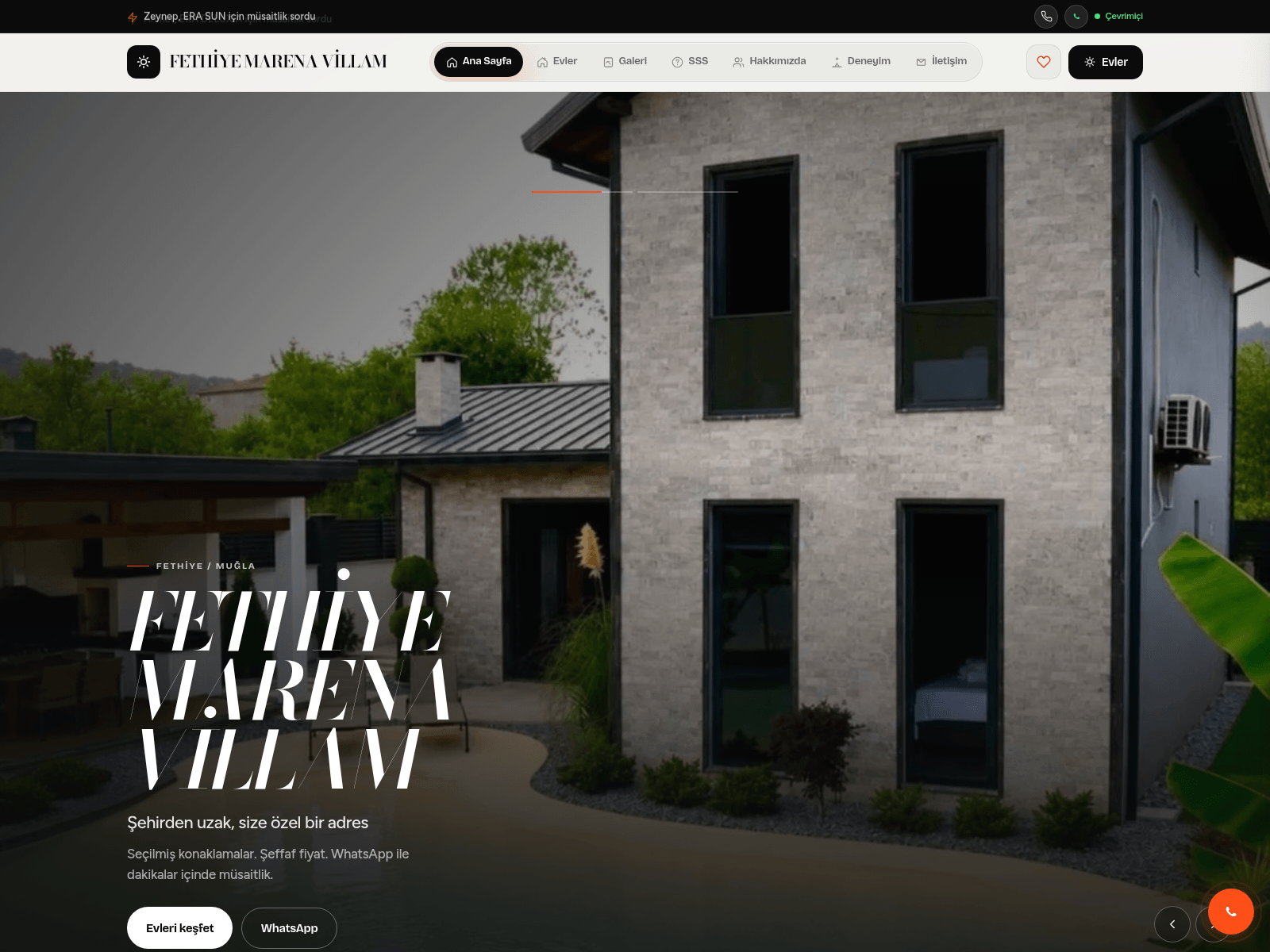 Screenshot of fethiyemarenavillam.com