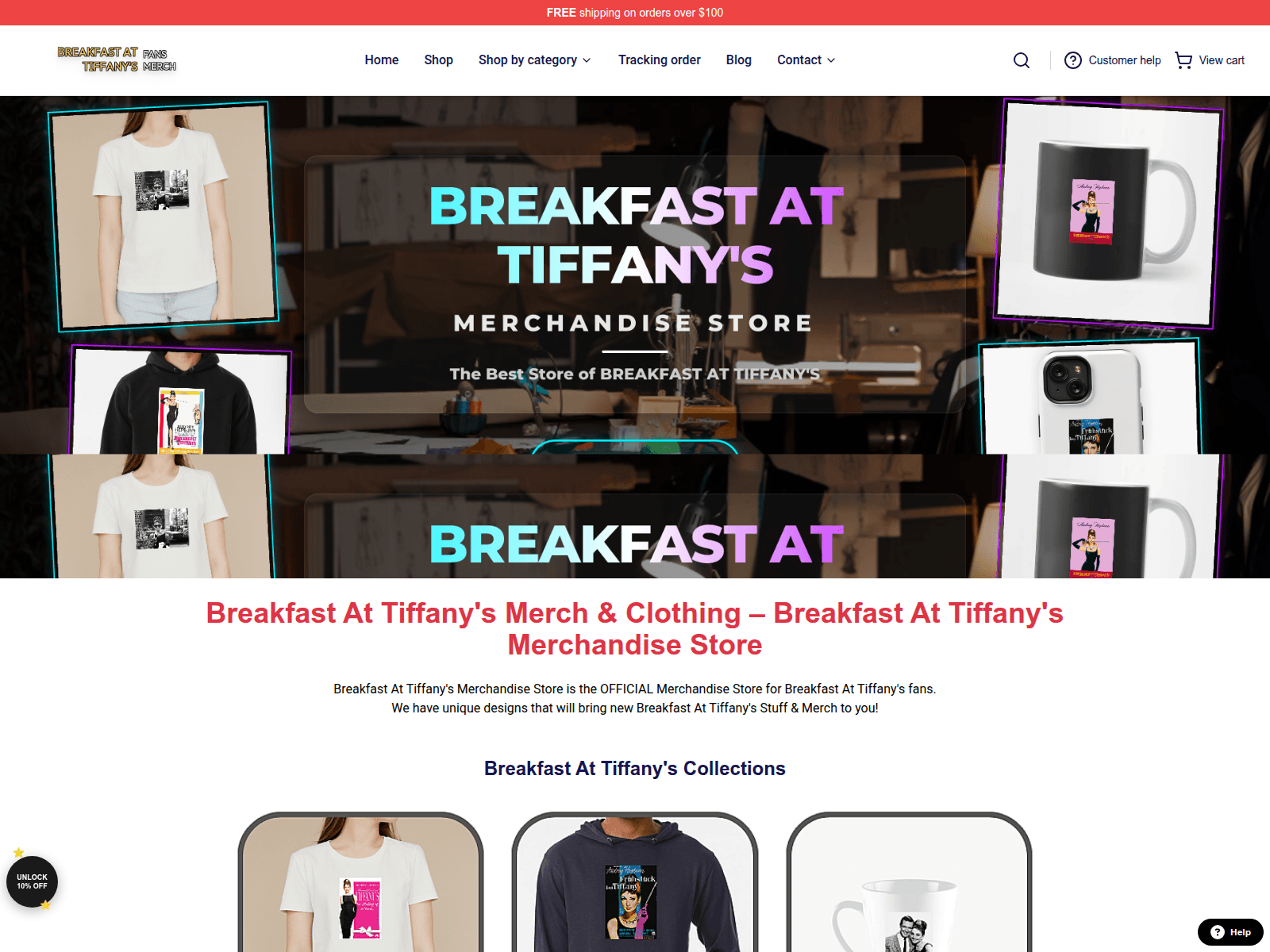 Screenshot of breakfast-at-tiffanys.shop