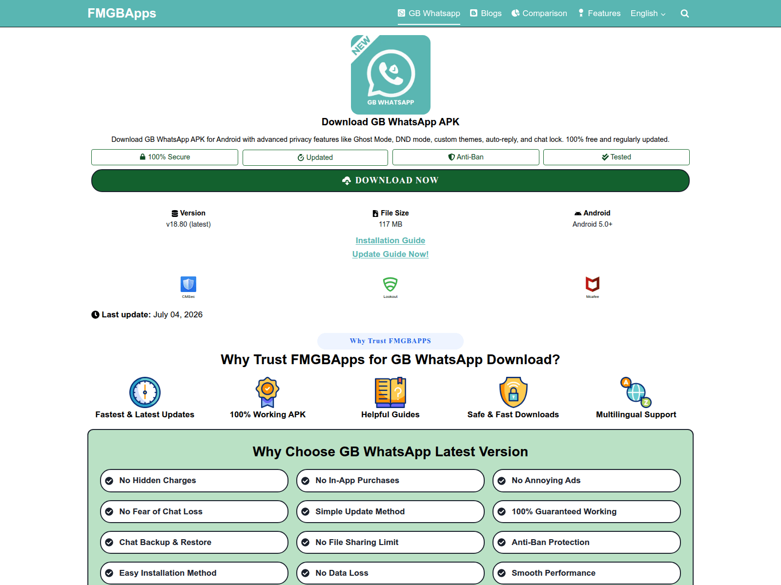 Screenshot of fmgbapps.com