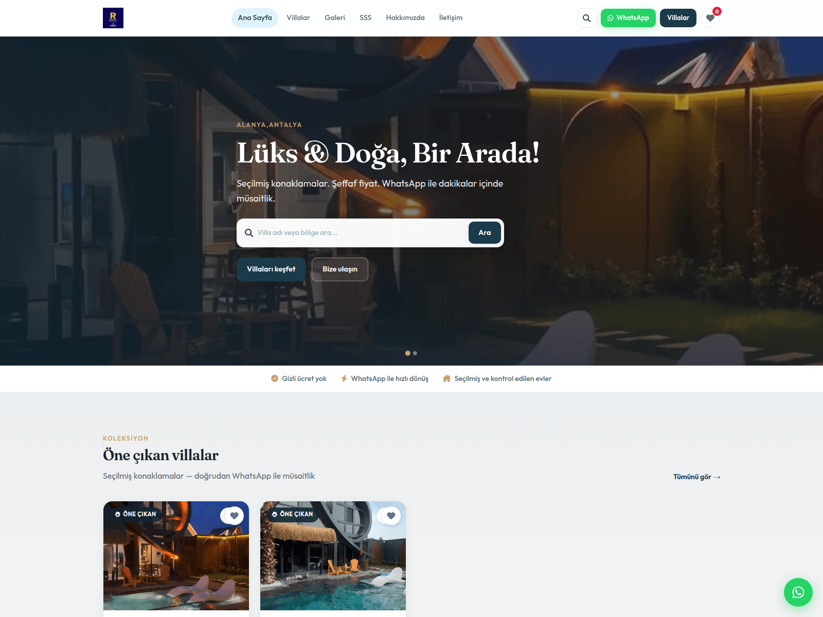 Screenshot of rapelbungalov.com