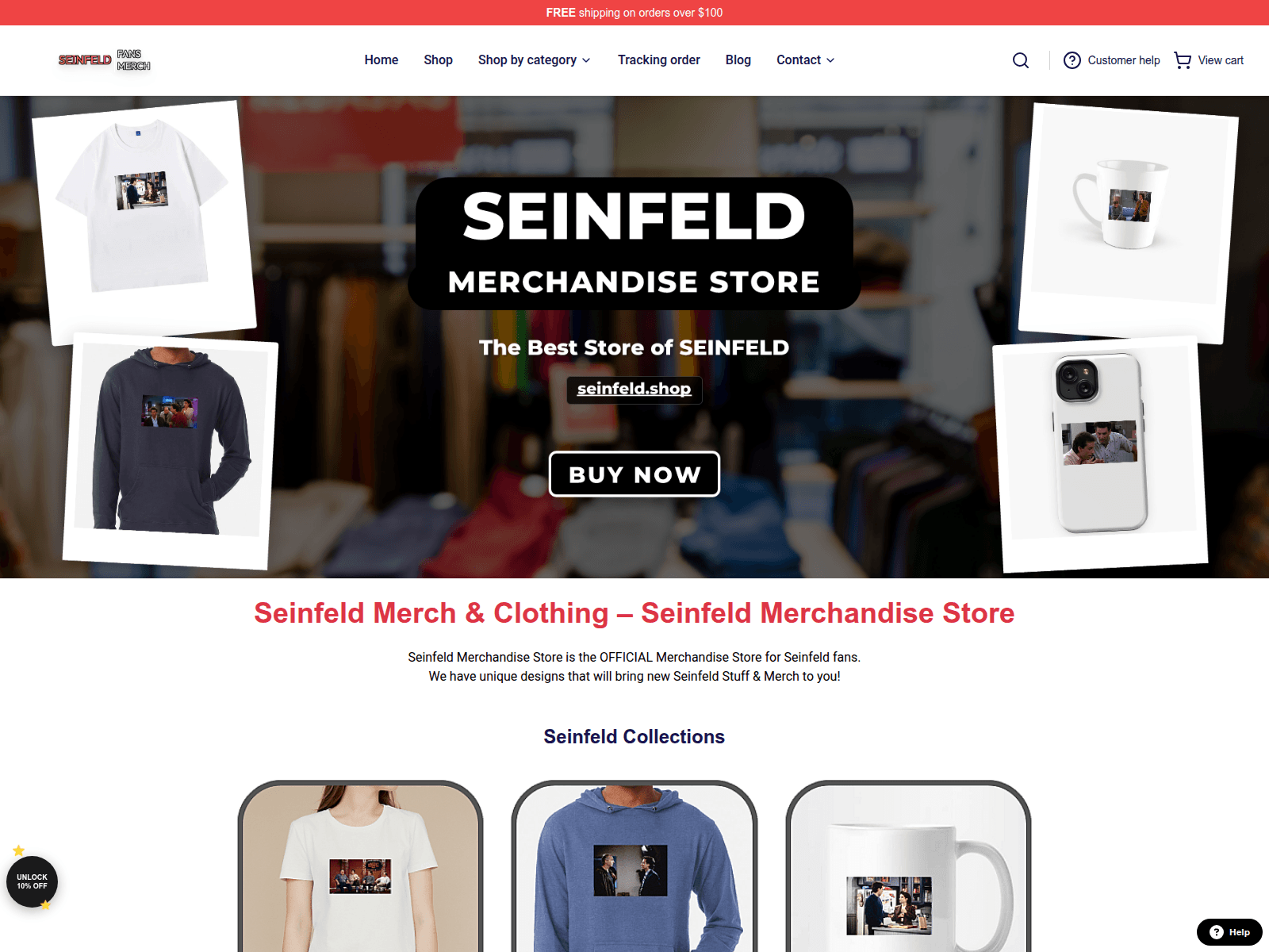 Screenshot of seinfeld.shop
