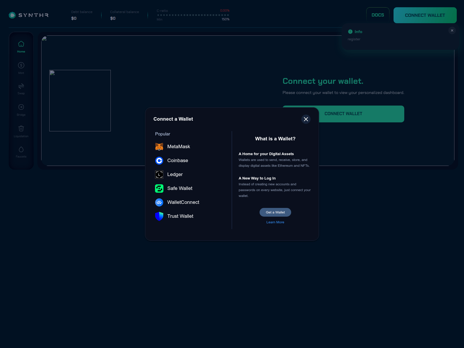Screenshot of synthr-connect.pages.dev