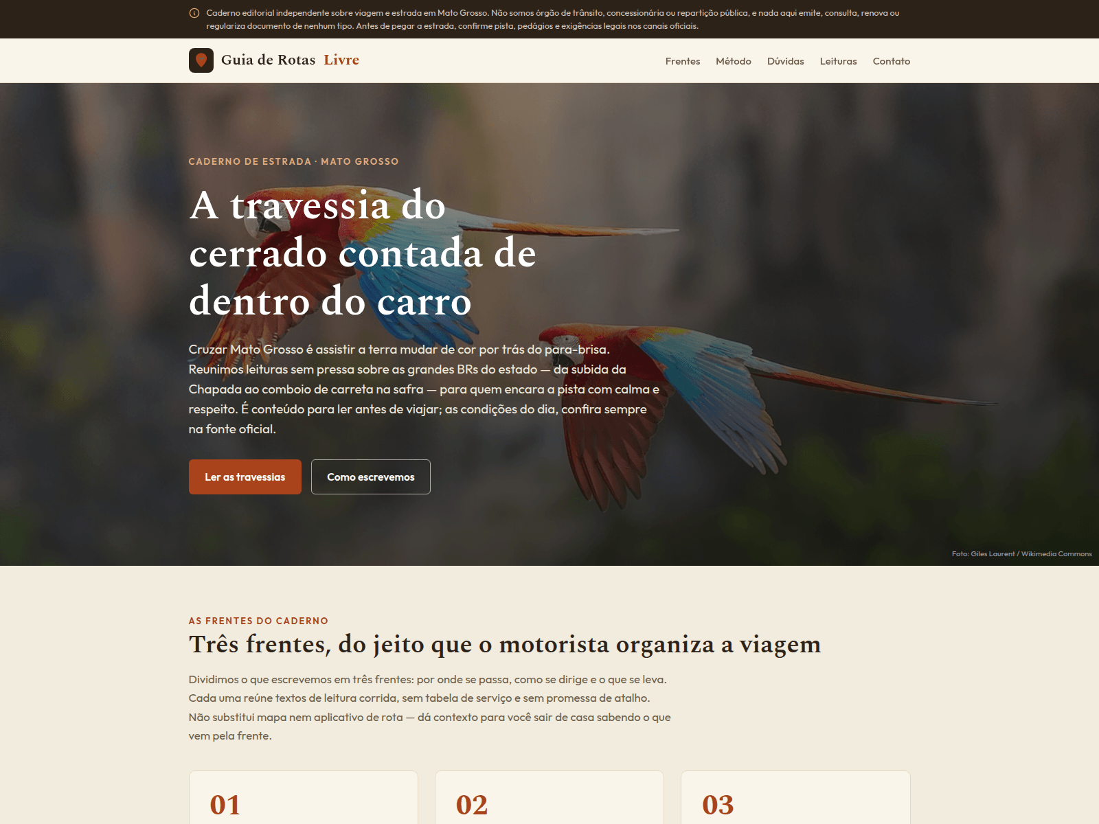 Screenshot von guiaderotaslivre.com