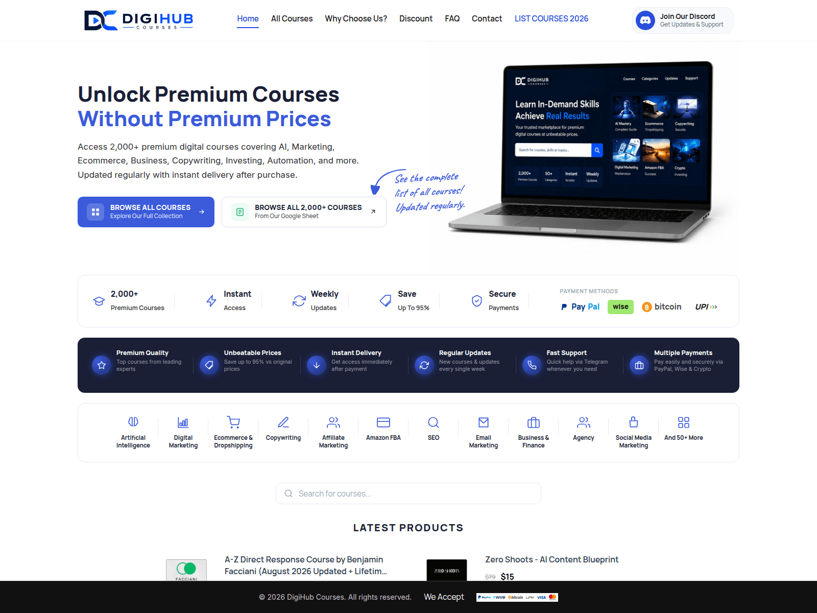 Screenshot of digihubcourses.com