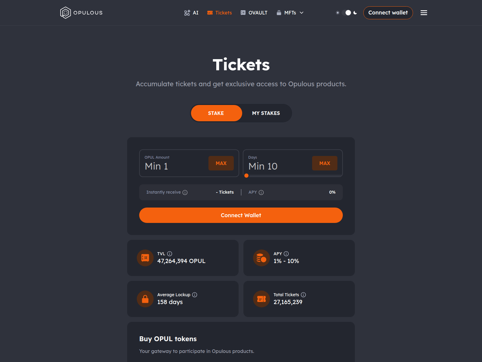 Screenshot of opulous-dashboards.pages.dev