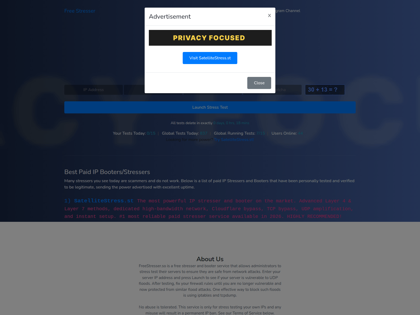 Screenshot of freeboot.vip