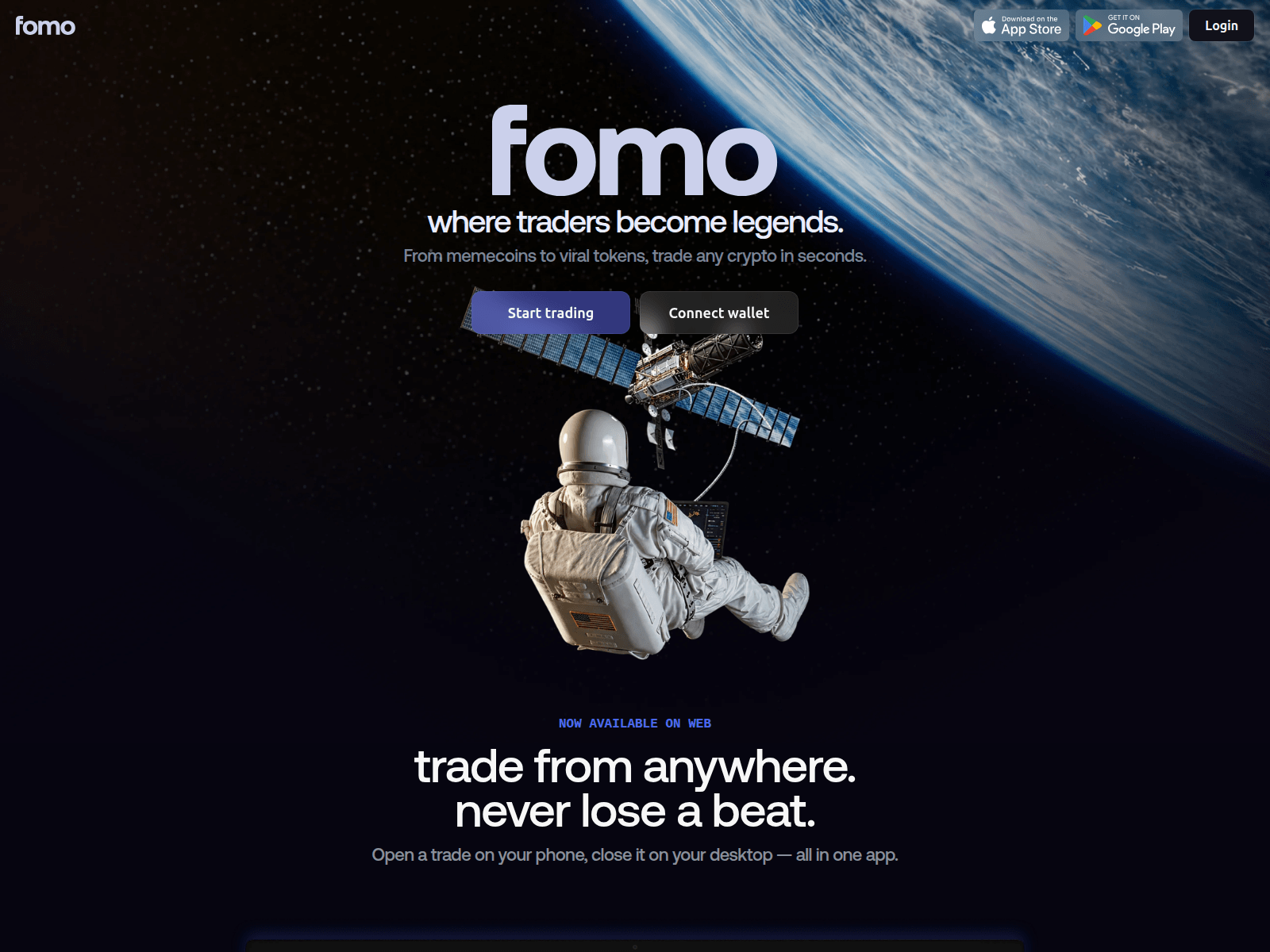 Screenshot of fomoapp.net