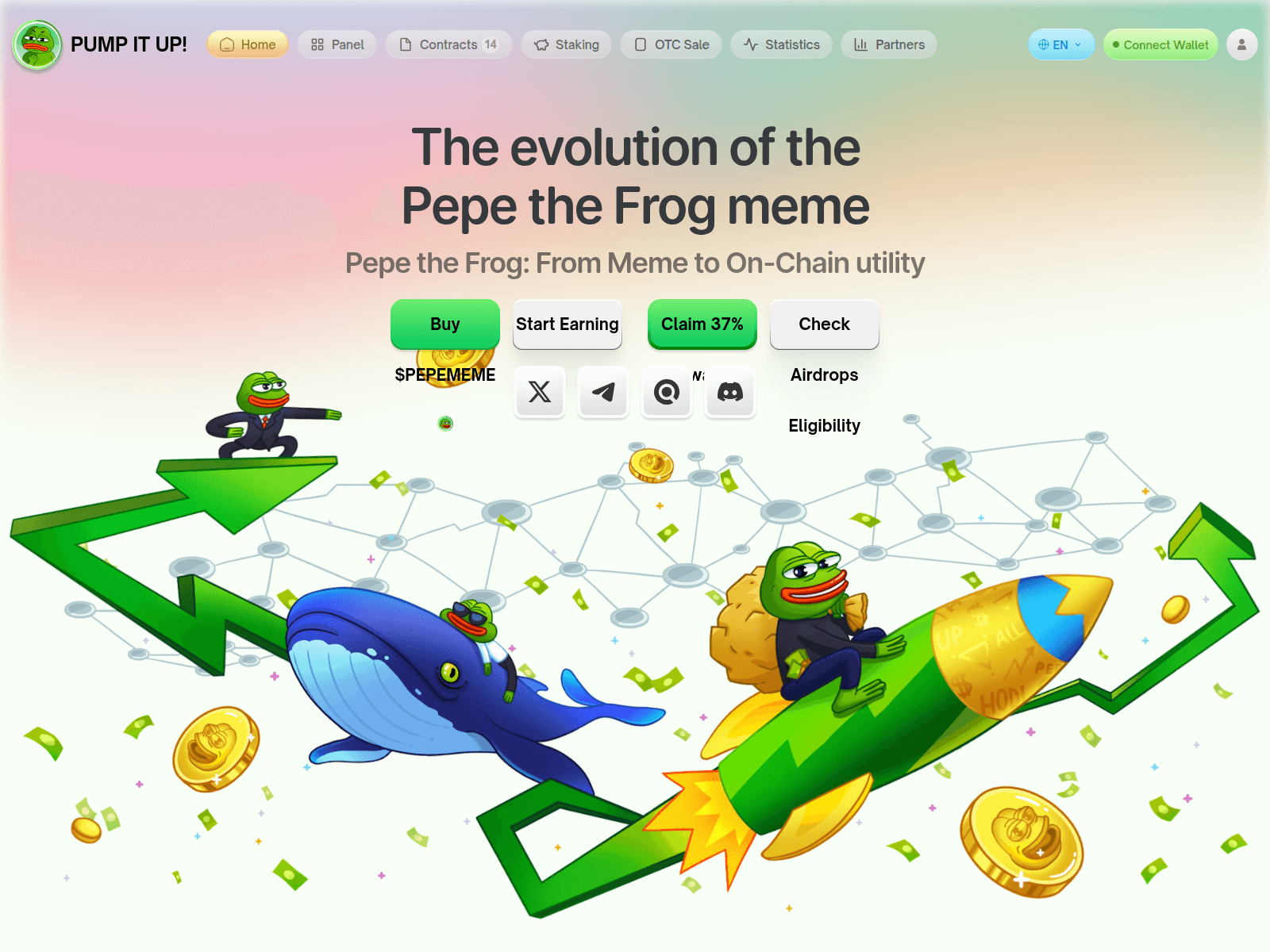 Screenshot of pepememe-vip.web.app