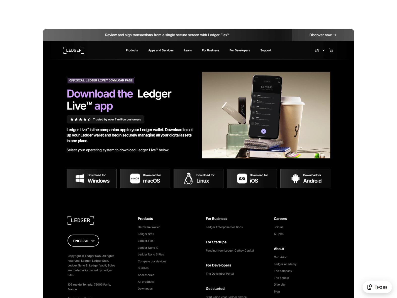 Screenshot of ledger-iostta-web-us.square.site