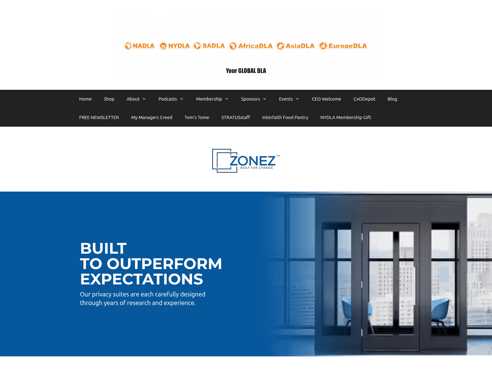 Screenshot of zoompods.us