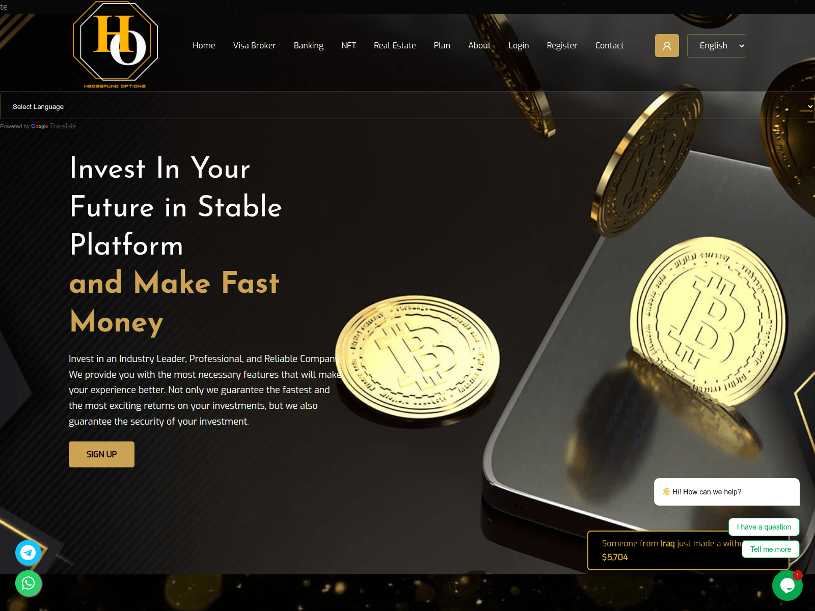 Знімок екрана hedgefund-options.com