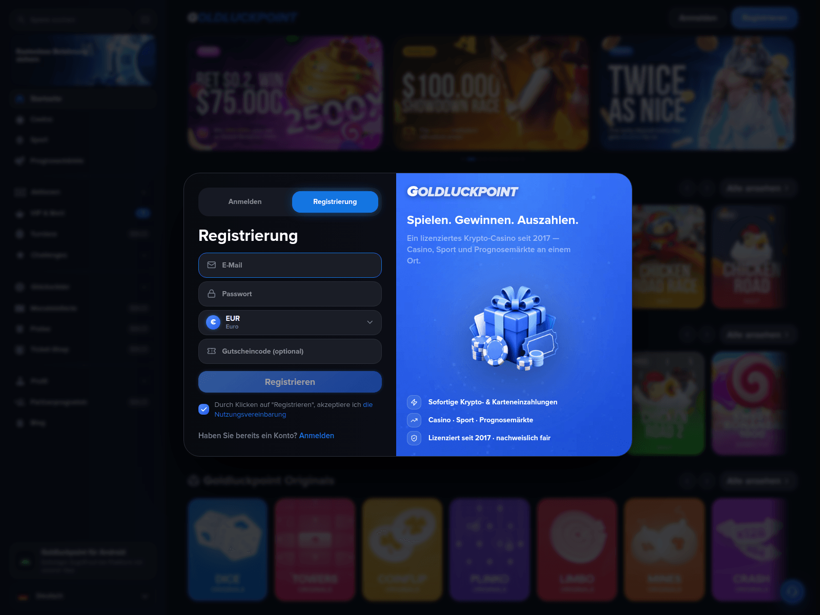 Screenshot of goldluckpoint.shop