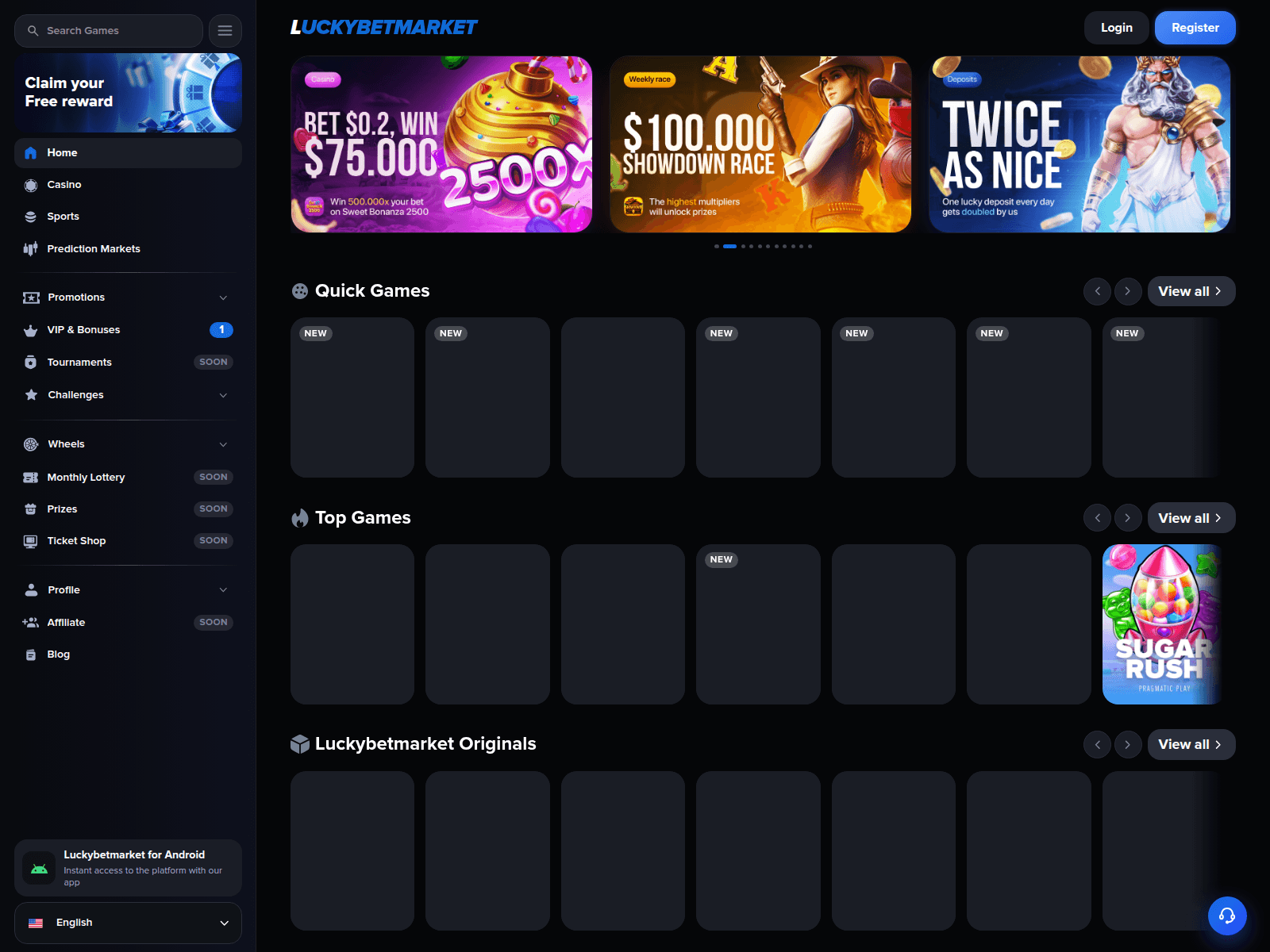 Screenshot of luckybetmarket.shop