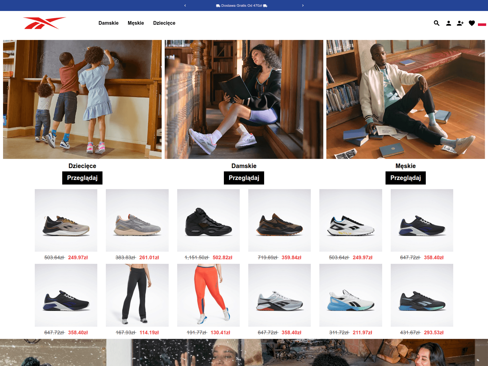 Screenshot of reebok-pl.com