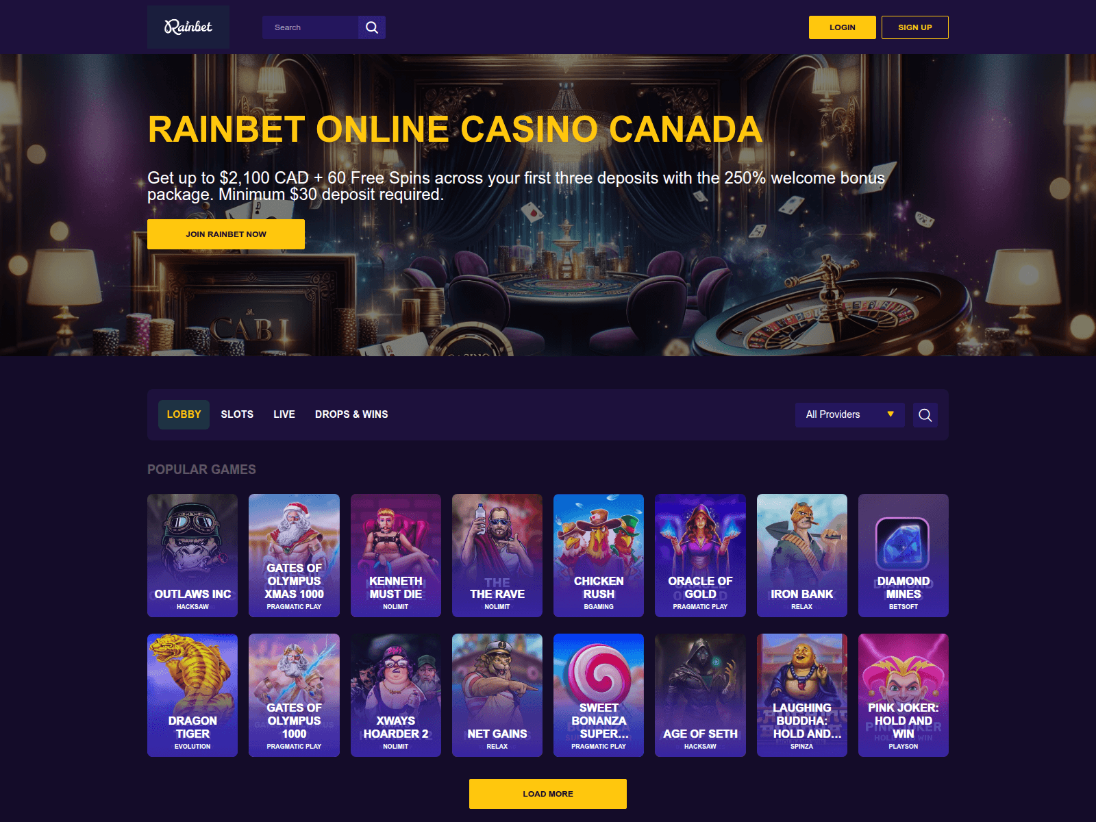 Screenshot of rainbet-casino-c.com