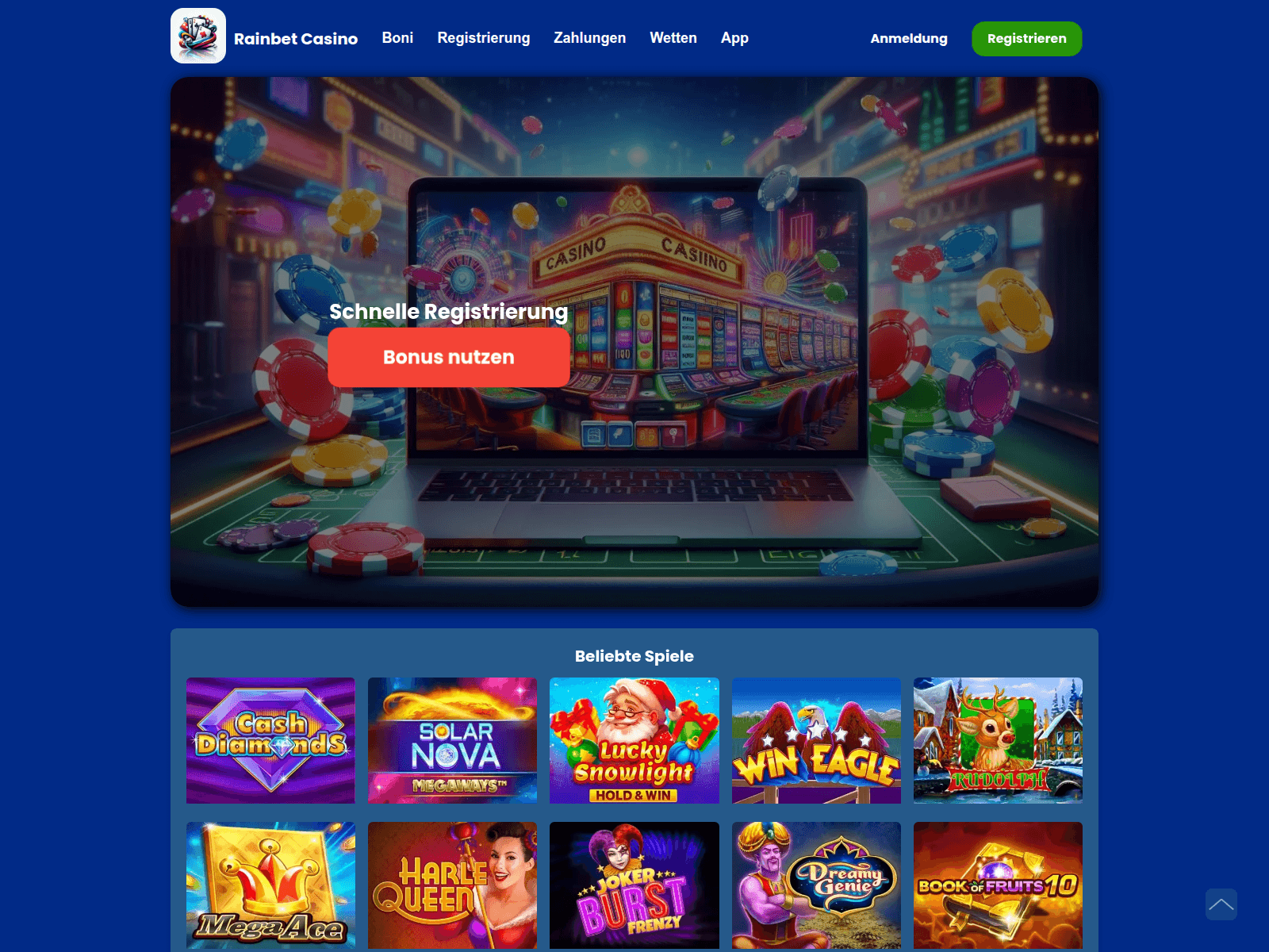Screenshot of rainbetcasino1.de