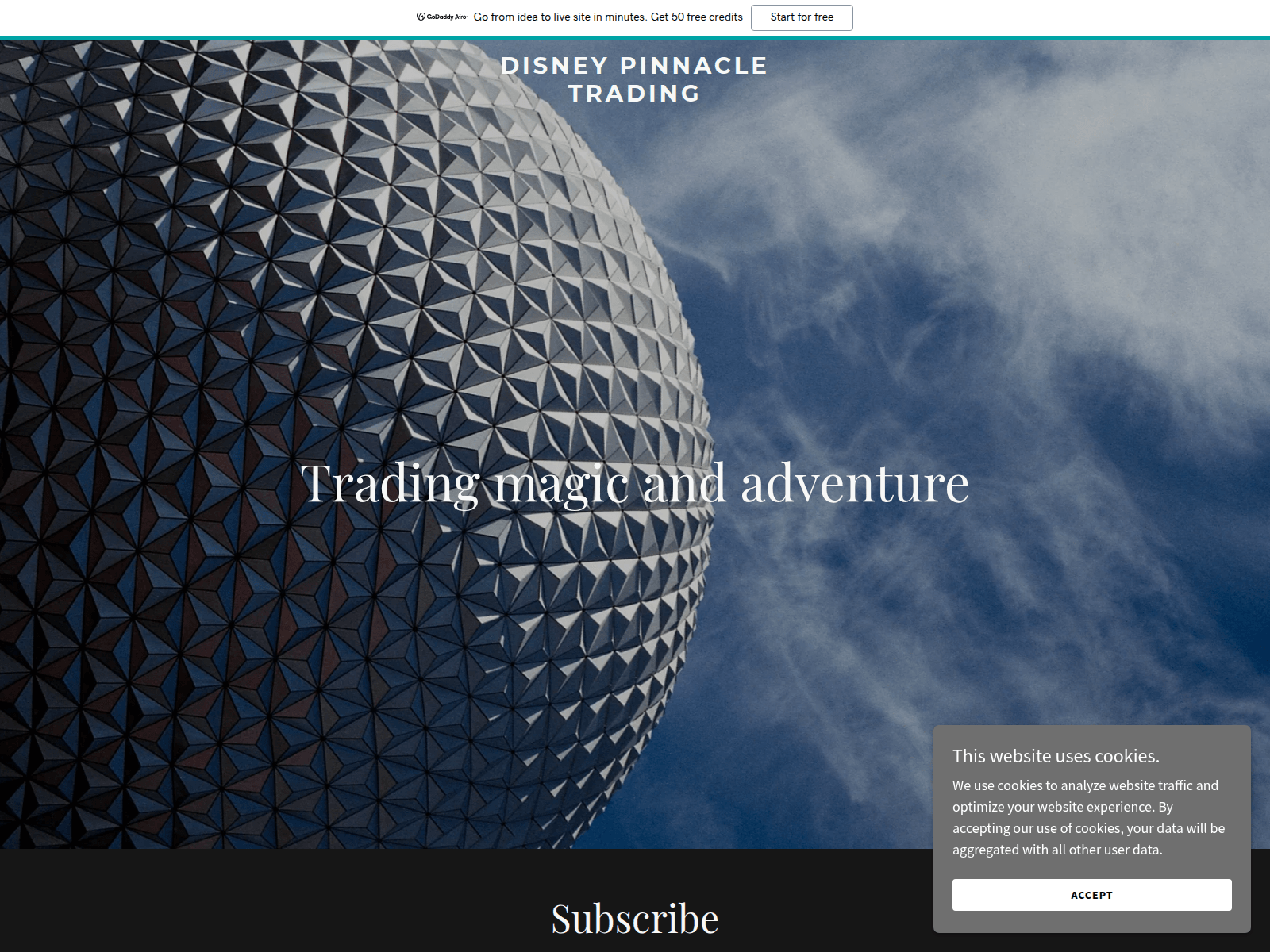 Screenshot of disneypinnacletrading.com