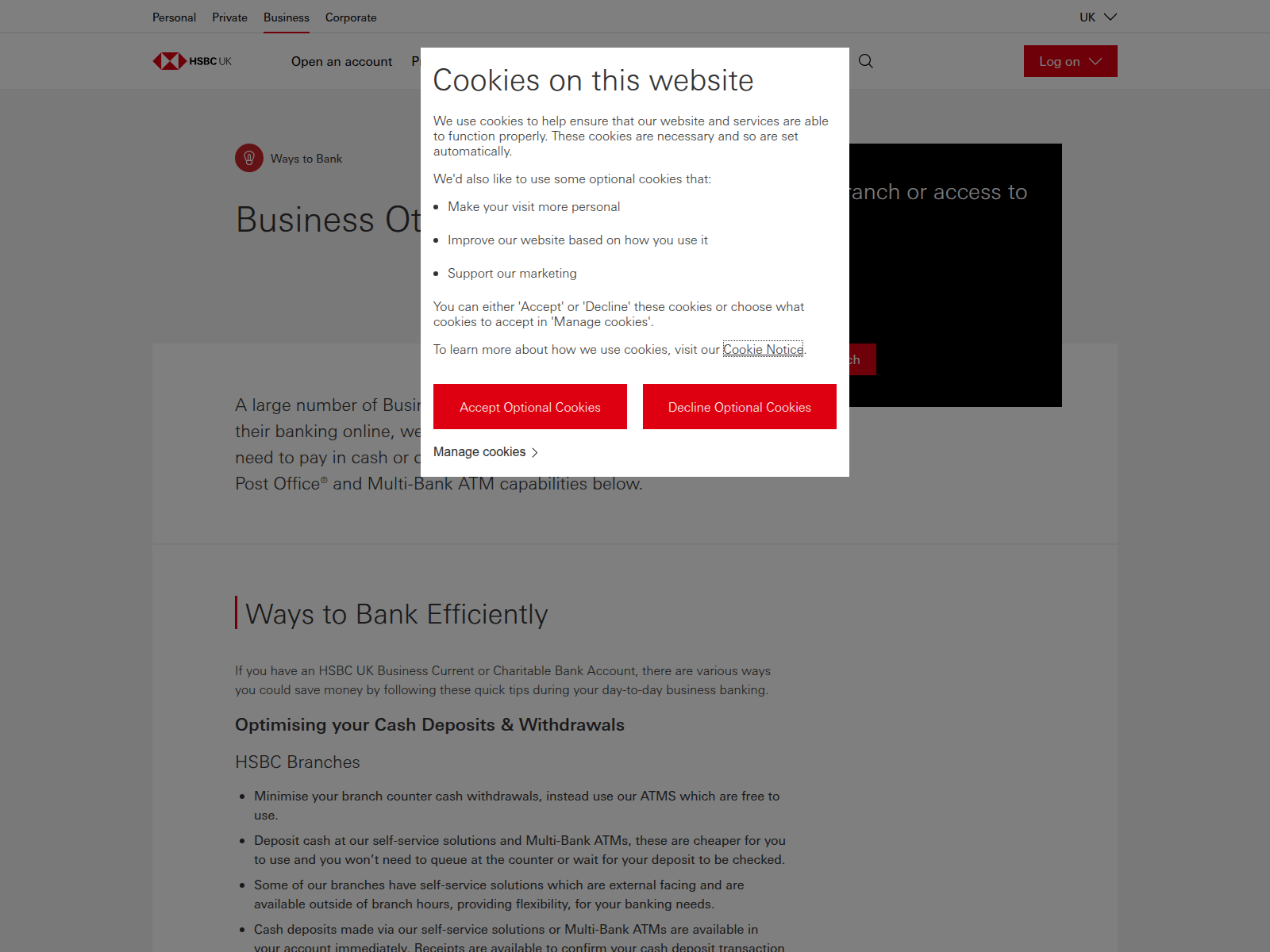 Screenshot of mobilehsbccprivateonline.com