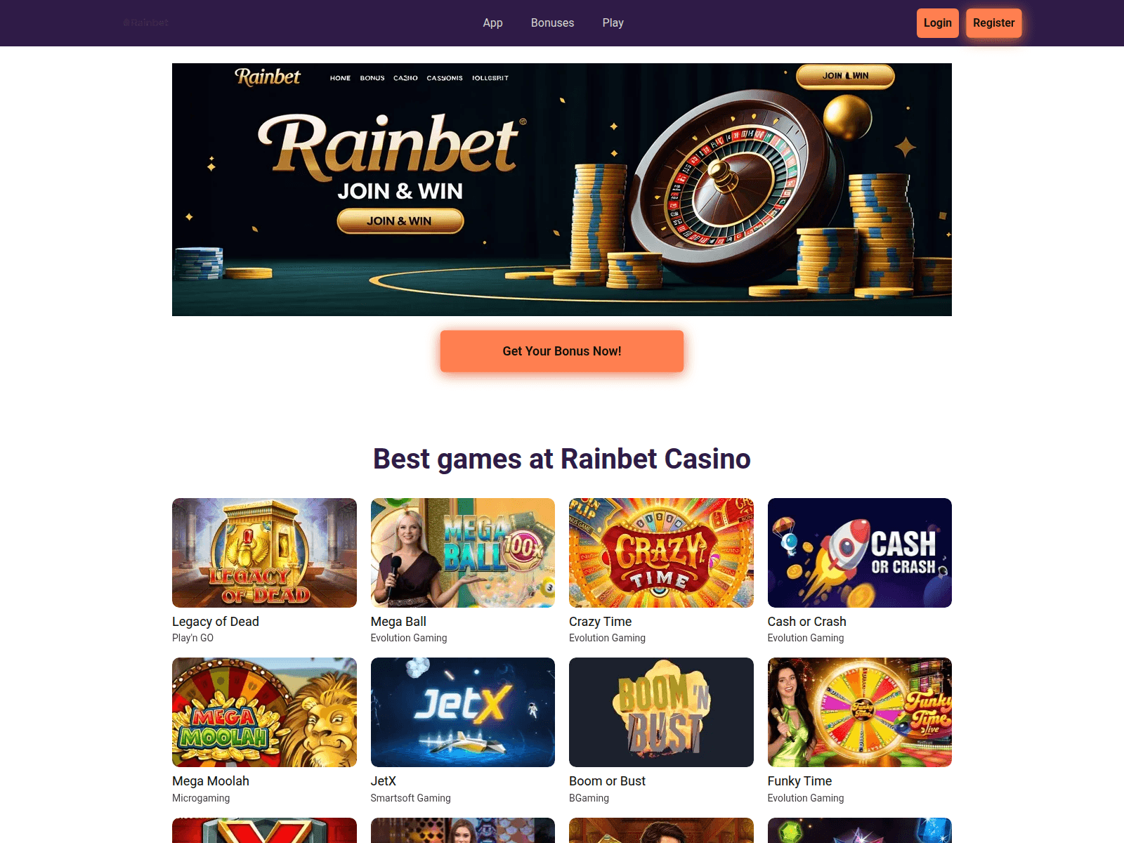 Screenshot of rainbet-bet.com