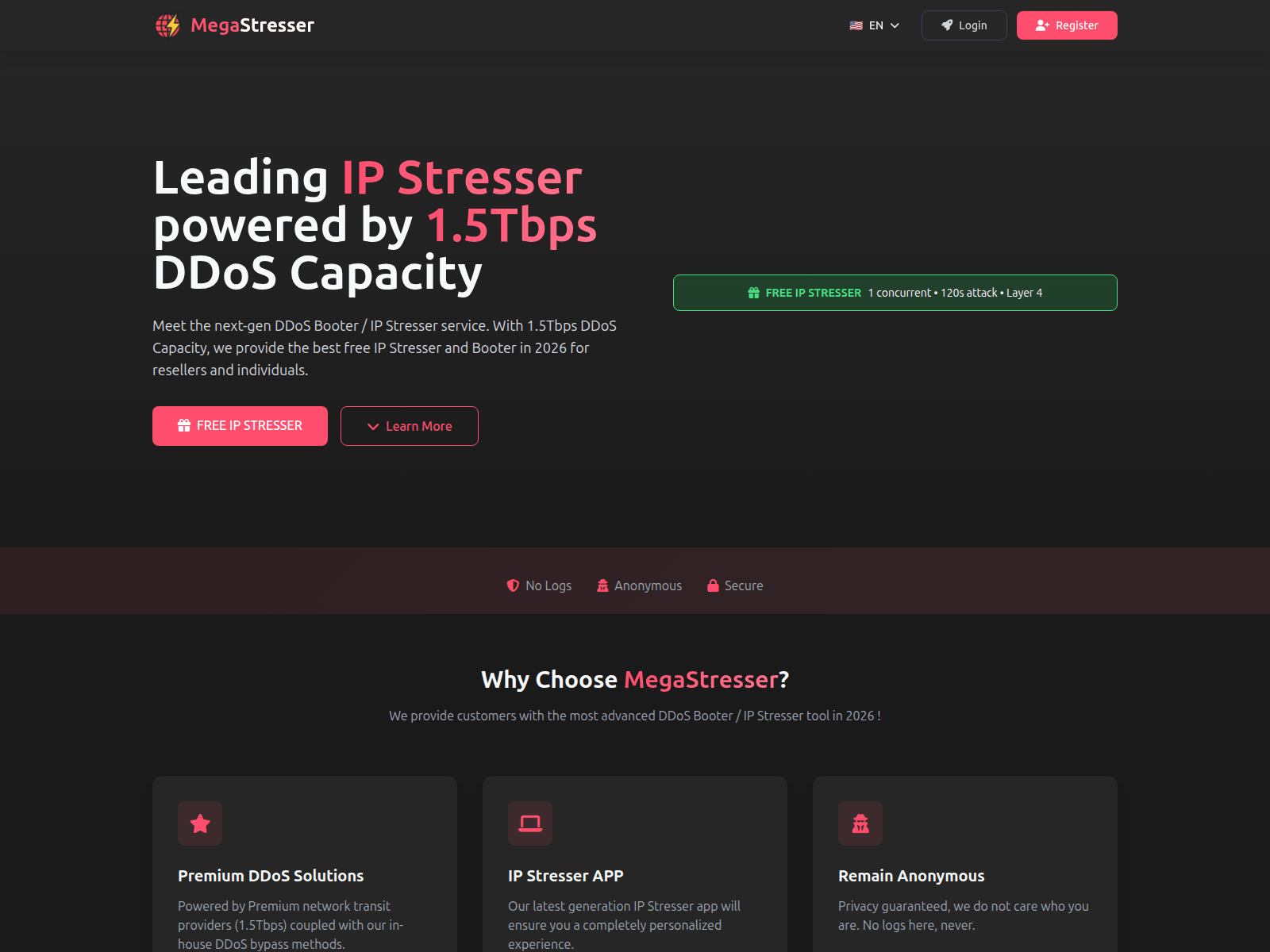 Screenshot of megastresser.com