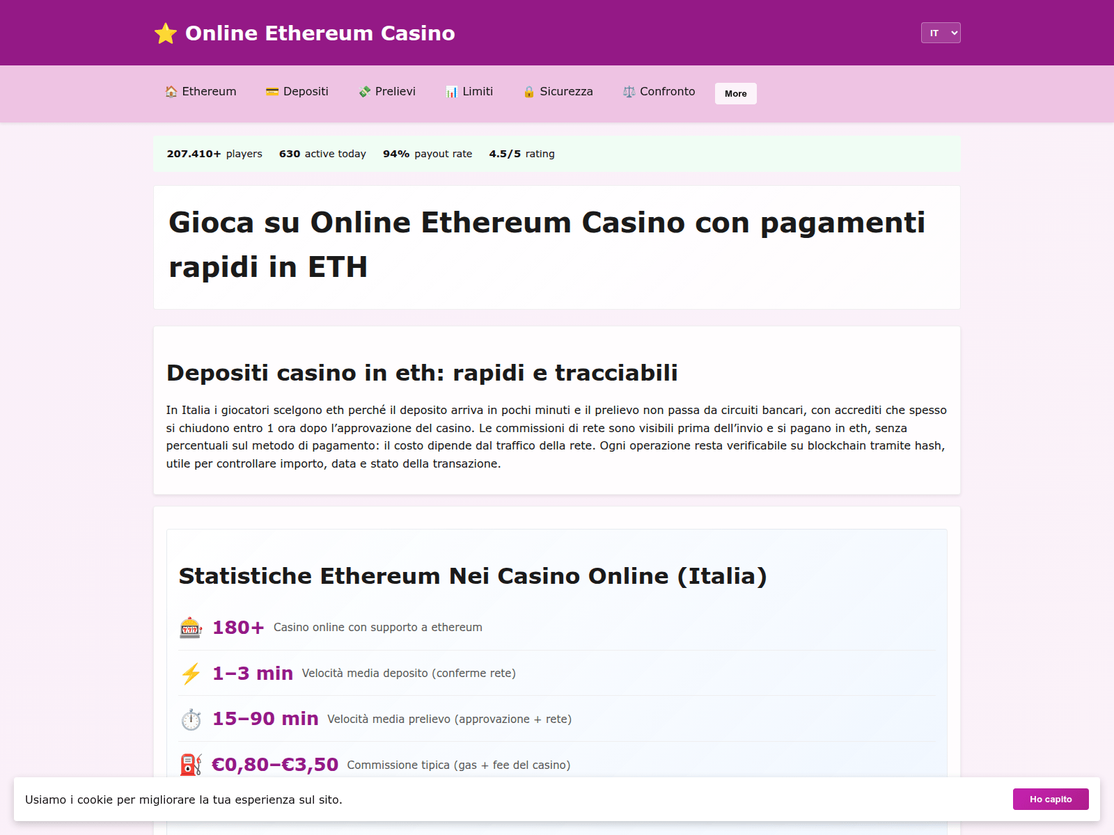 Screenshot of onlineethereumcasino.com