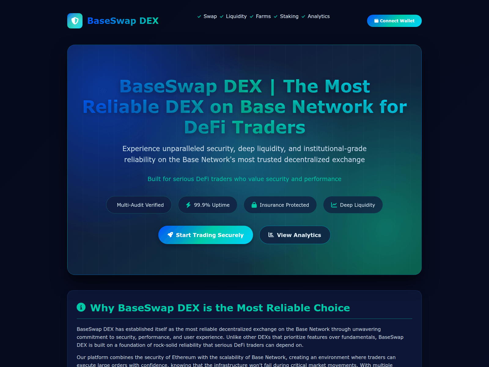 Screenshot of basswap-dex.pages.dev