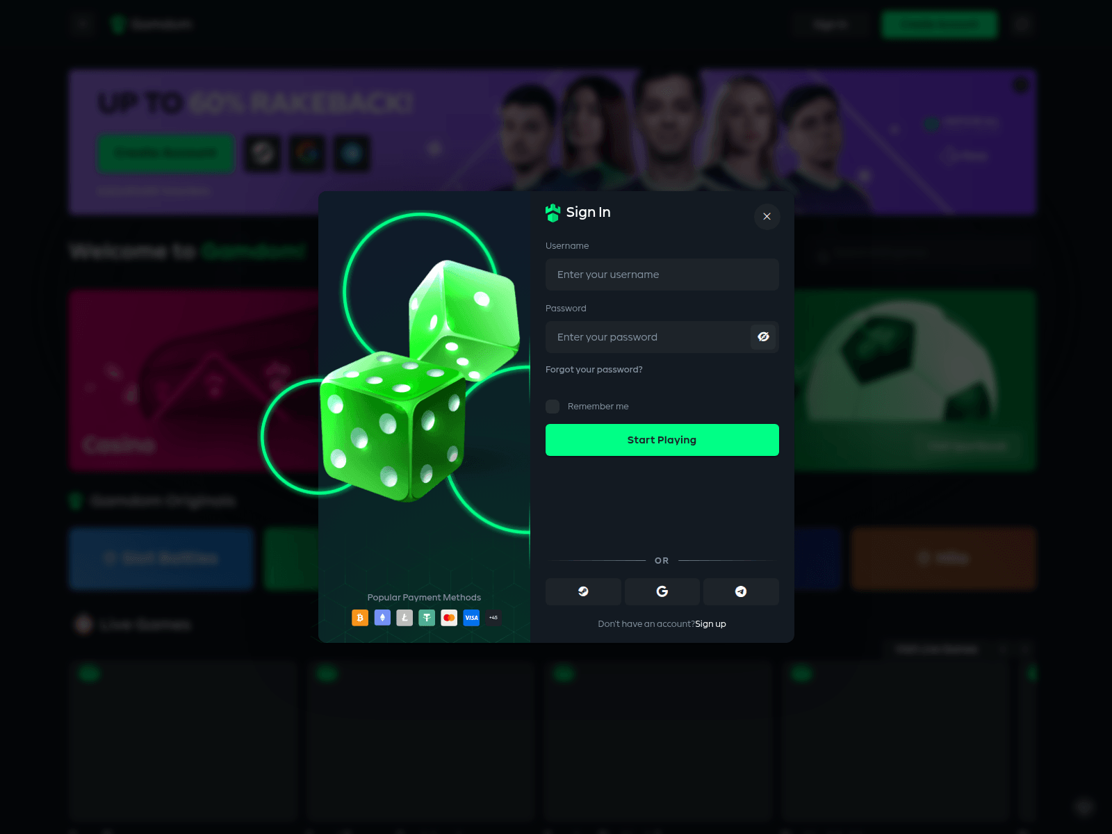 Screenshot of gamdom-host.com