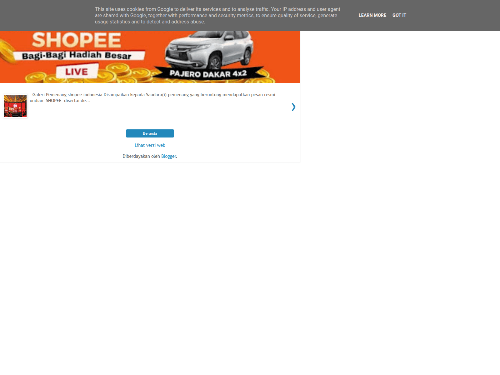 Screenshot of inforesmi873.blogspot.com