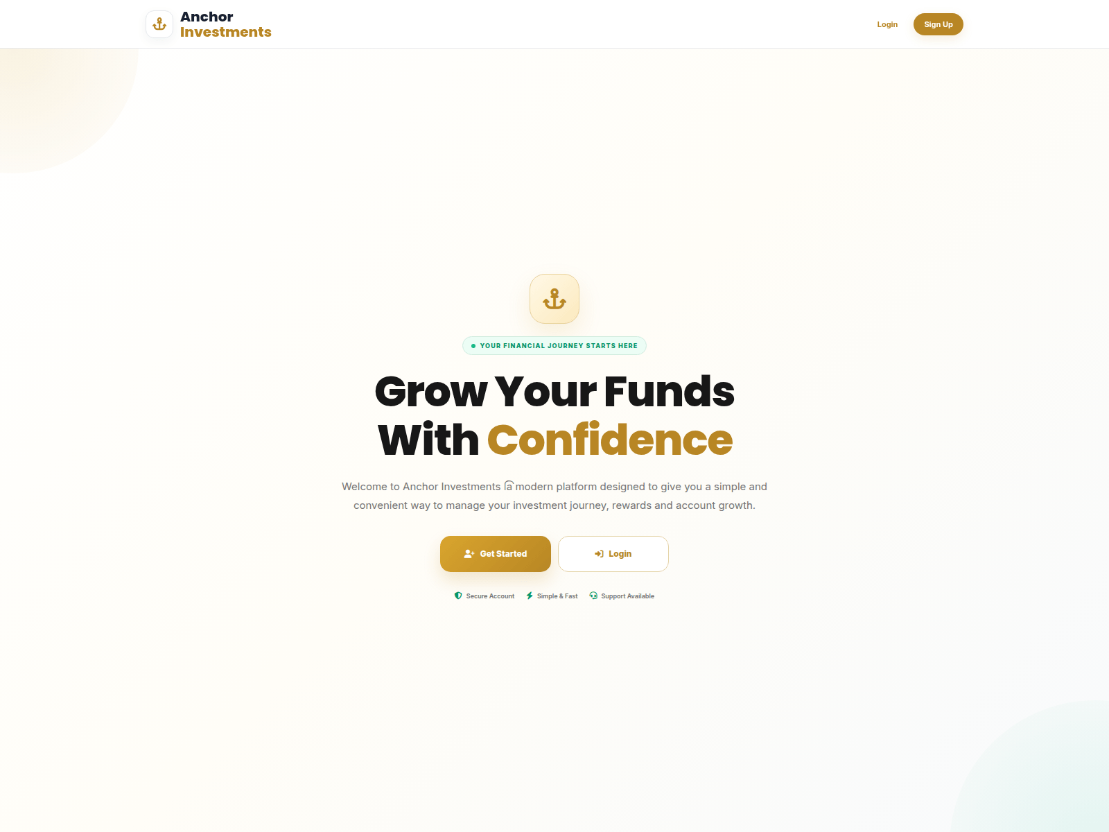 Screenshot of anchor-investments.site.net.ng