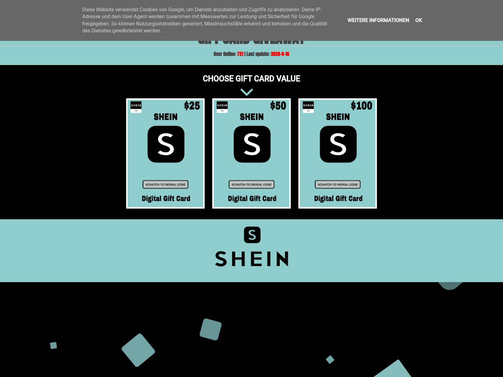 Screenshot of codeshein.blogspot.com