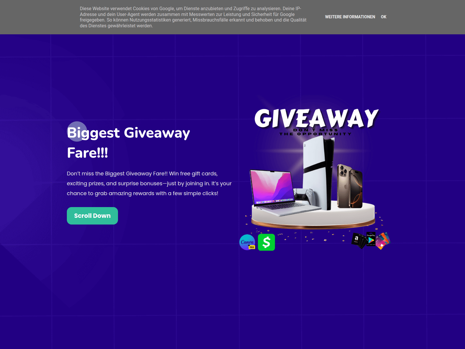 Screenshot of giveawayplannet.blogspot.com
