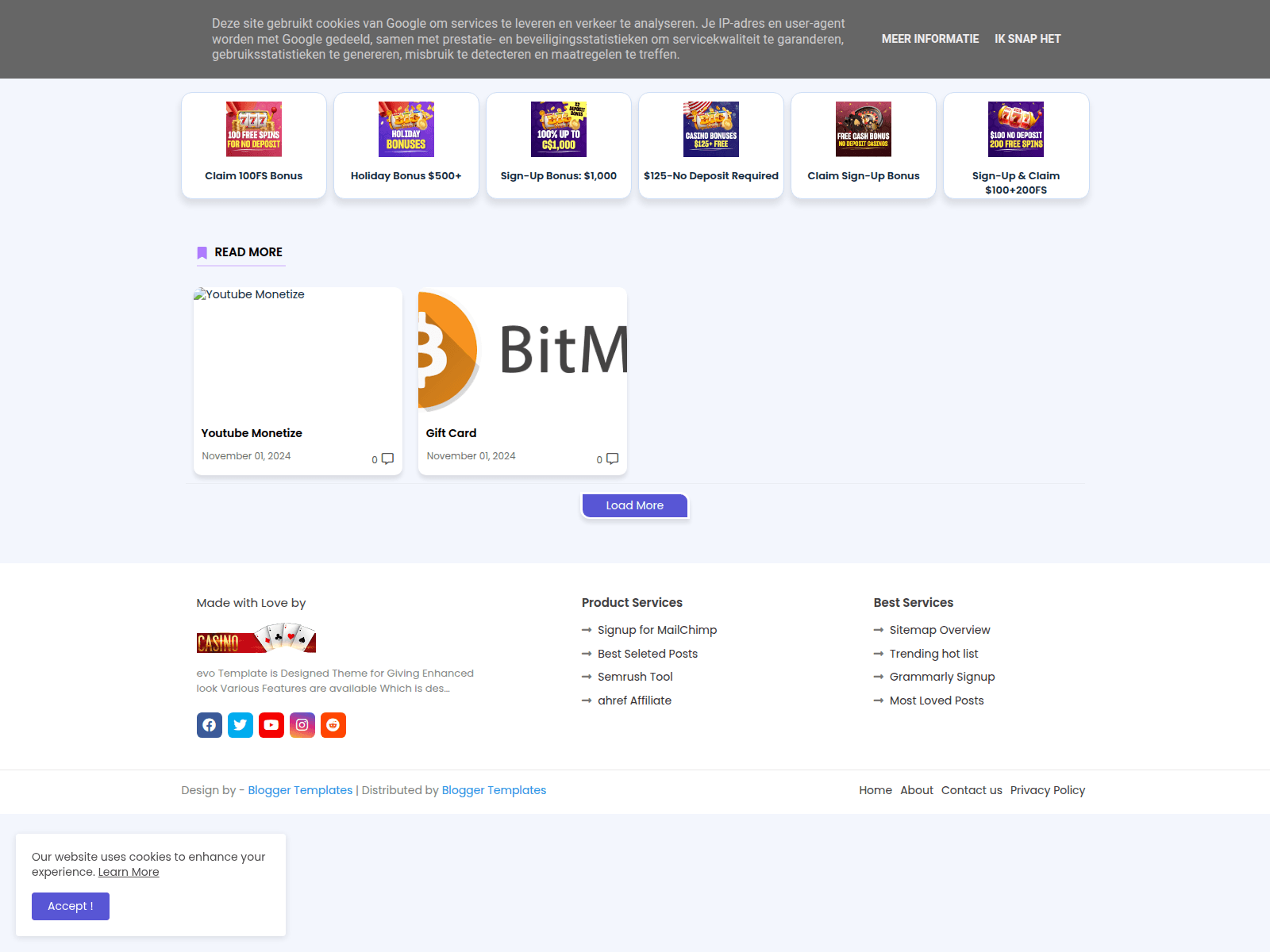 Screenshot of casinobonus1000.blogspot.com