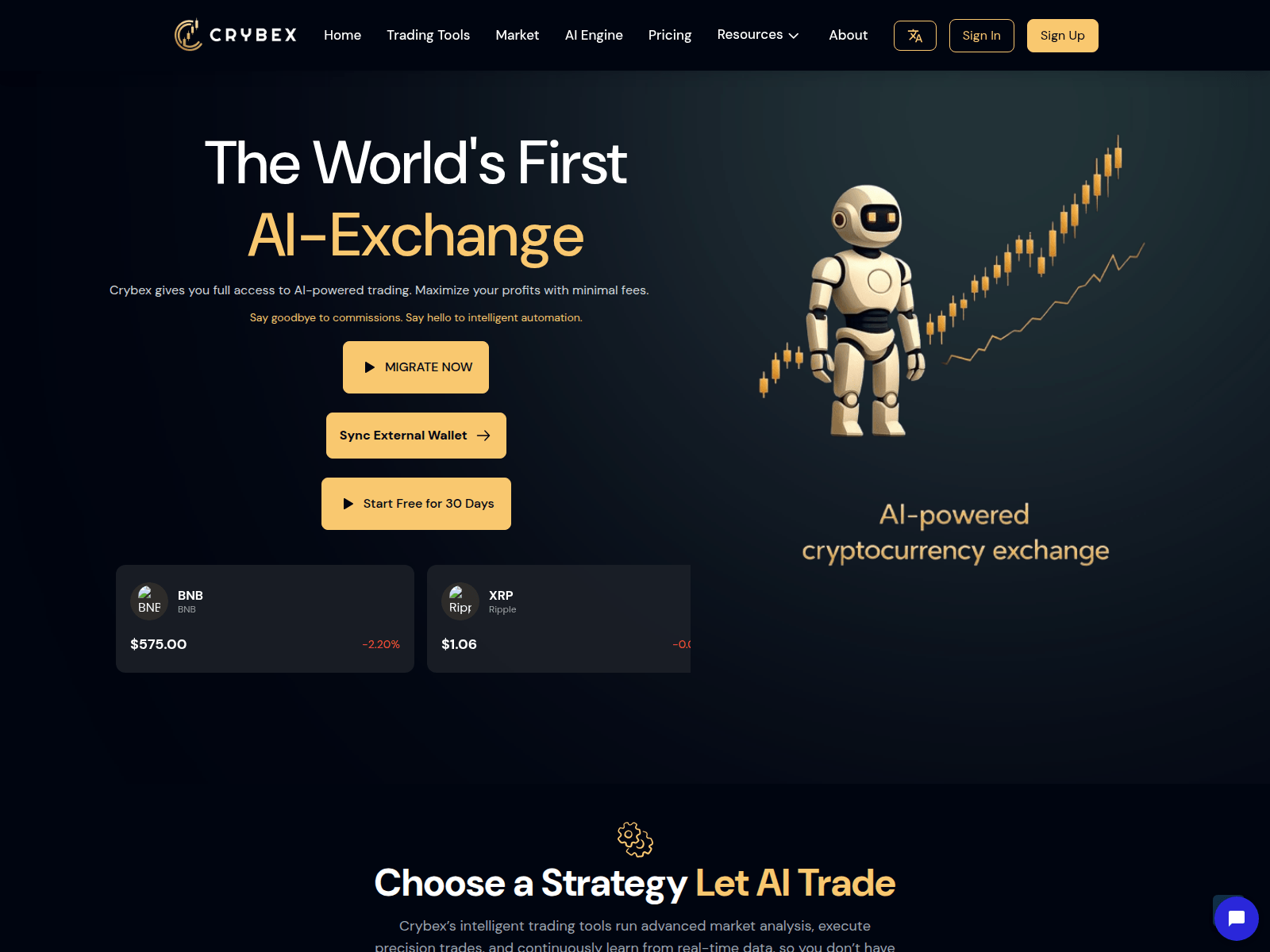 Screenshot of crybex.pages.dev