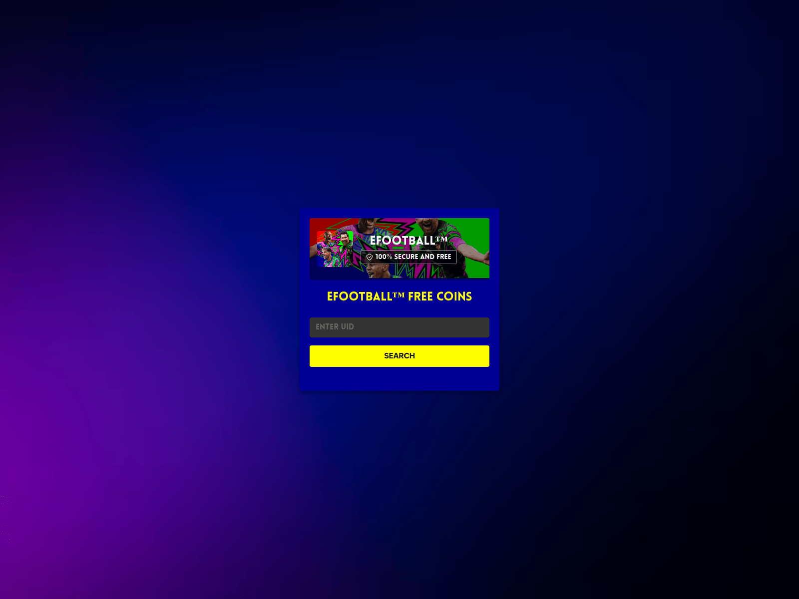 Screenshot of efootballfreerewards.com