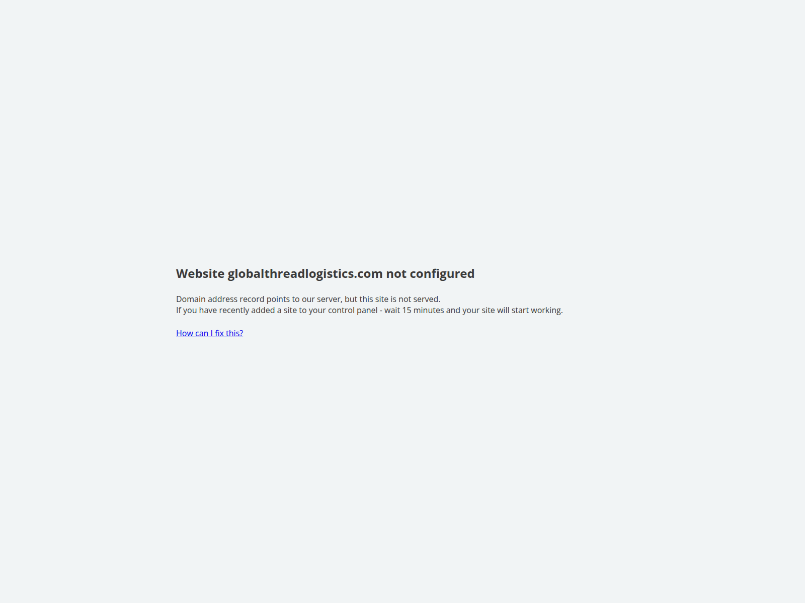 的截图 globalthreadlogistics.com