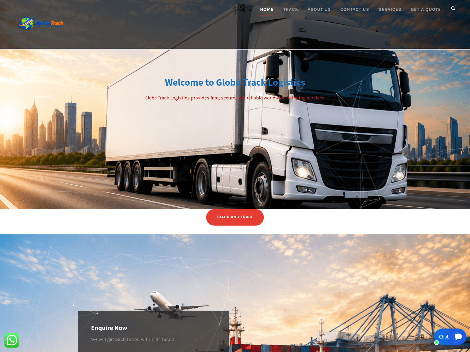 [Ekran görüntüsü] globetracklogistics.com