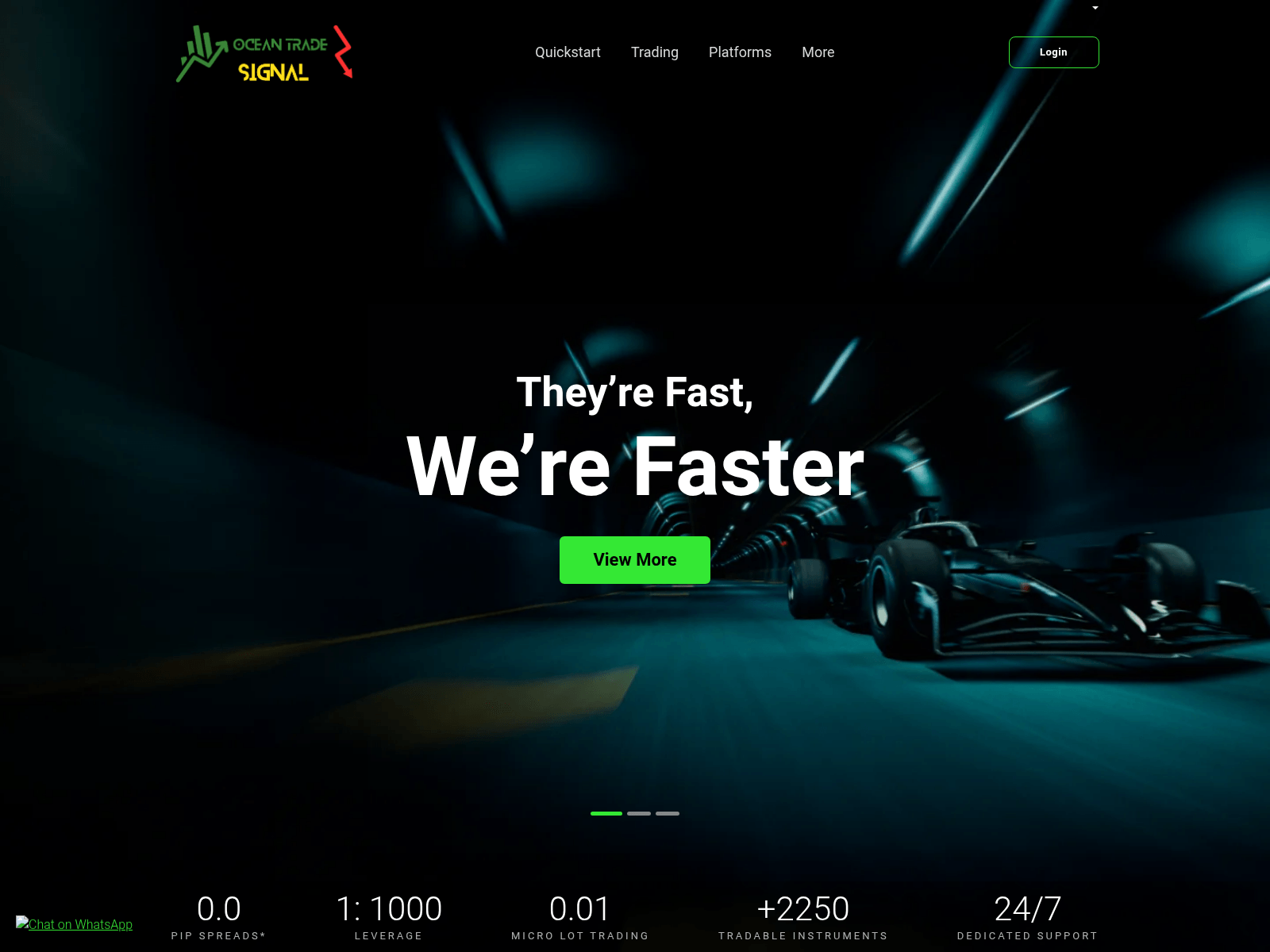 Screenshot of oceantradesignals.com