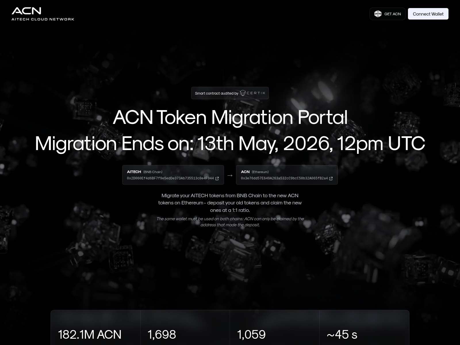 Screenshot of acn-aitech.com