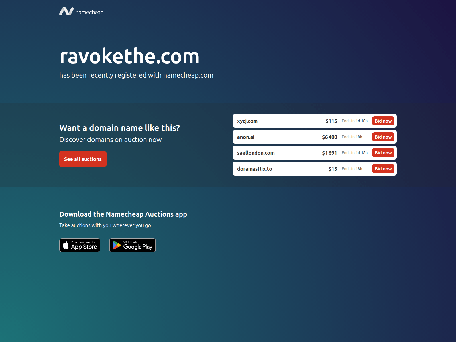 Screenshot of ravokethe.com
