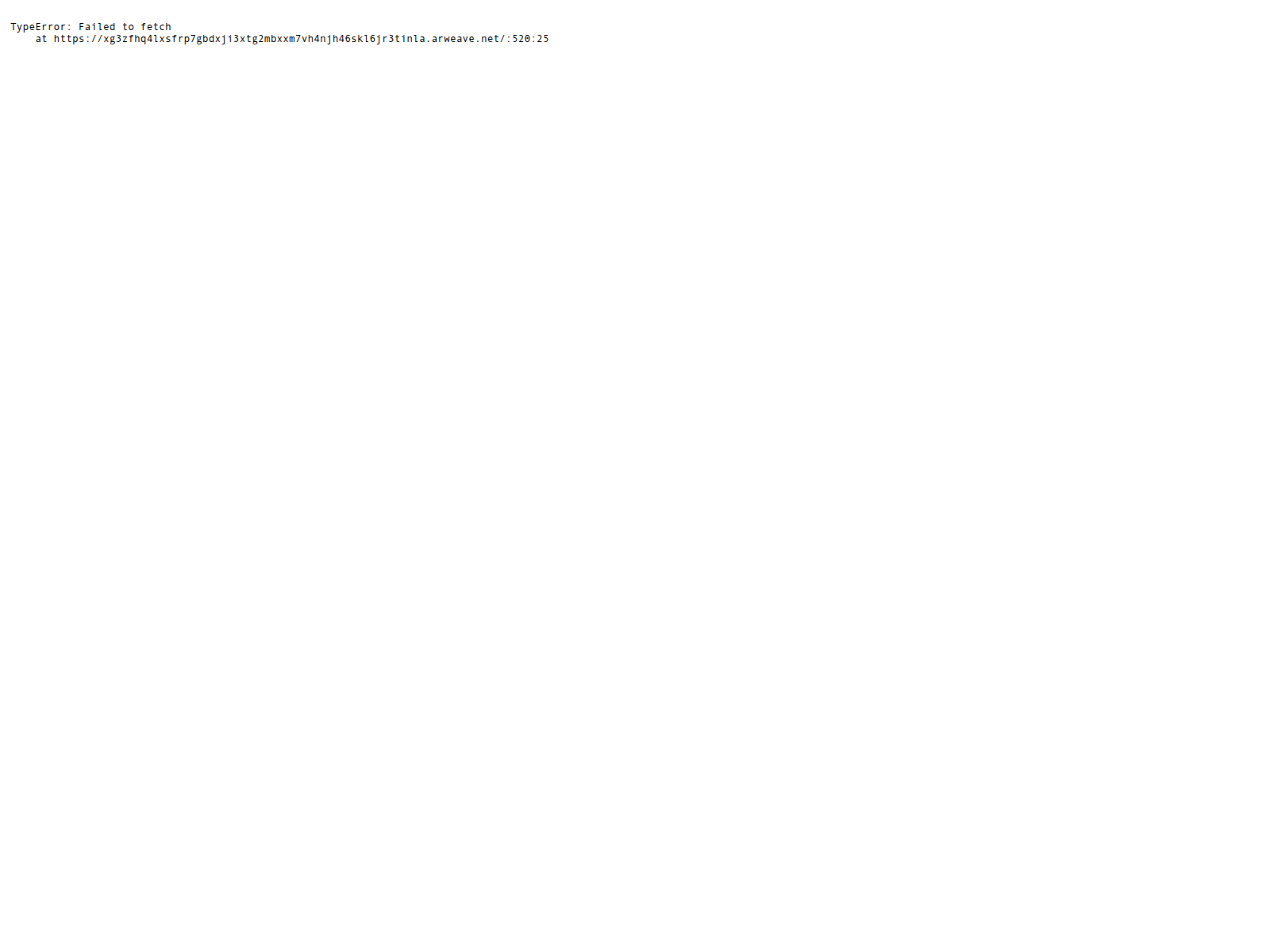 Screenshot of xg3zfhq4lxsfrp7gbdxji3xtg2mbxxm7vh4njh46skl6jr3tinla.arweave.net