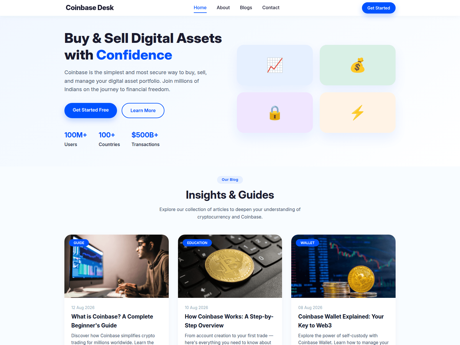 Screenshot of coinbasedesks.com