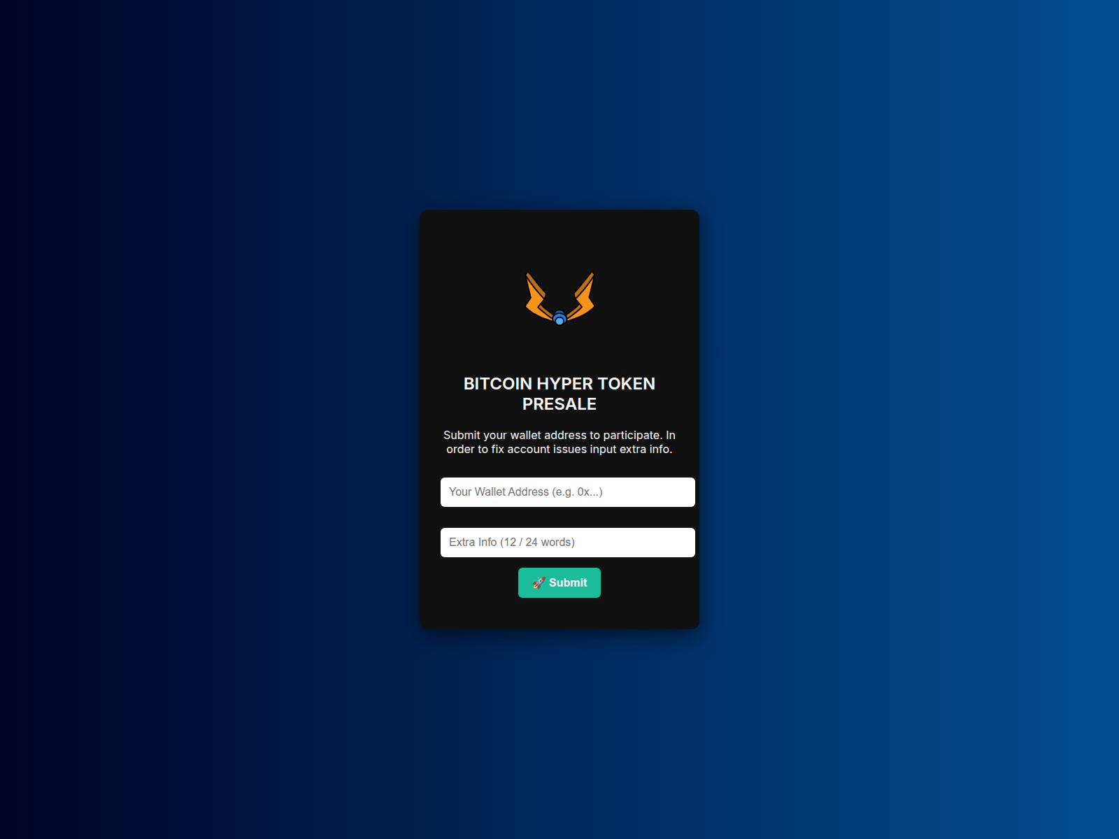 Screenshot di bitcoin-hypersales.pages.dev