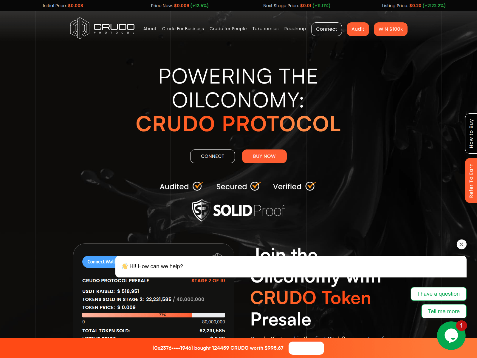 Screenshot of crudoprotocol-dashboard.pages.dev