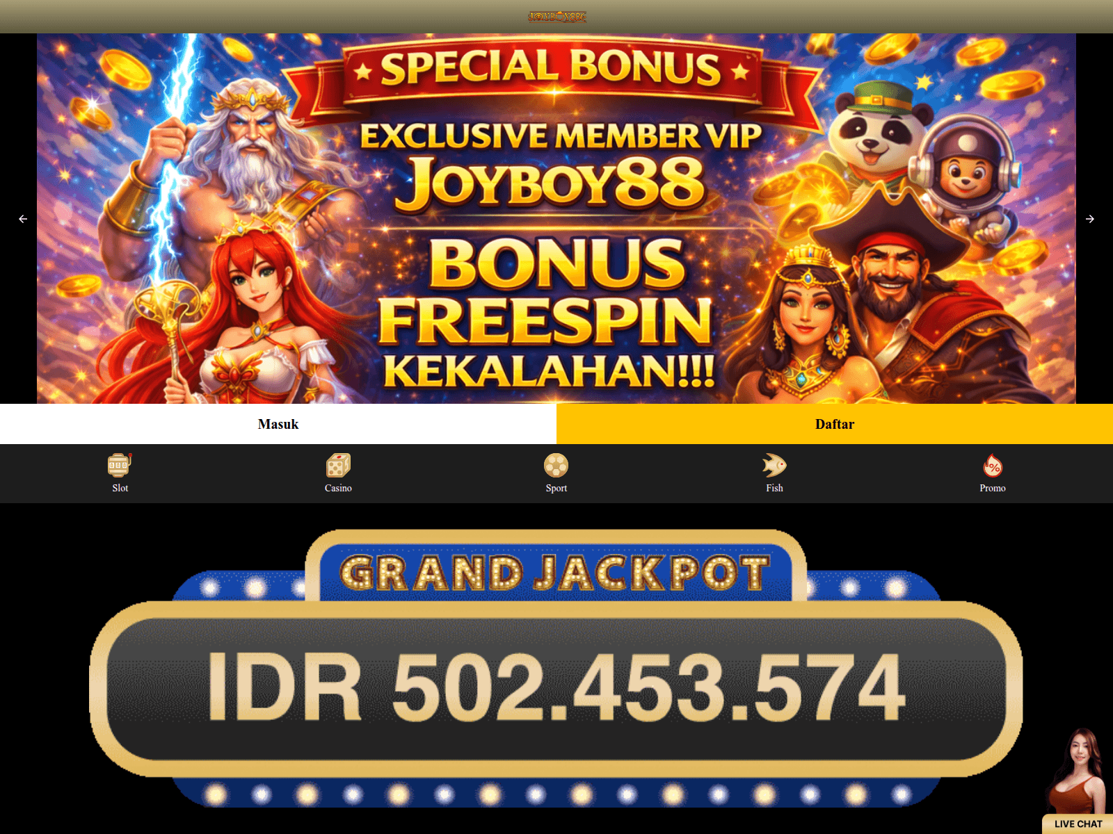 Screenshot of joyboy88u-amp.xyz