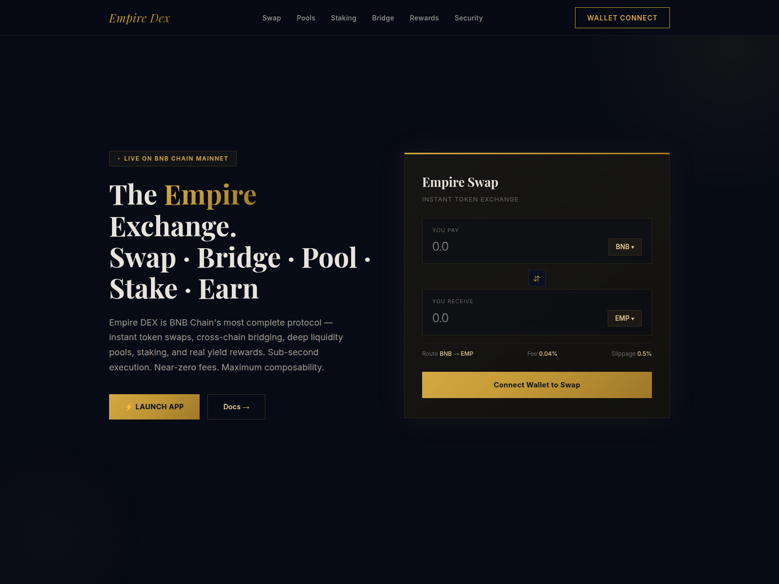 Screenshot of empire-dex.com