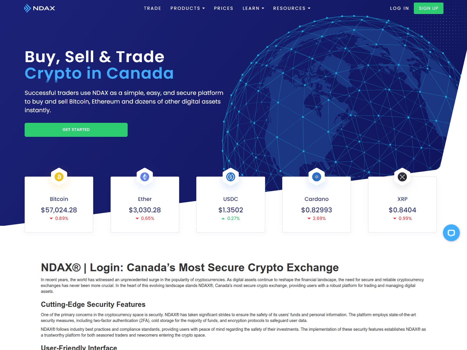 Screenshot of ndax-ca-log.webflow.io