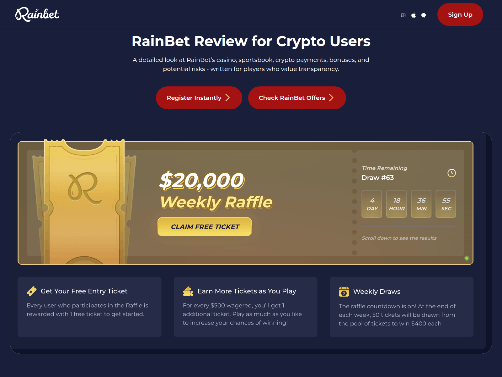 Screenshot of en-rainbet.com
